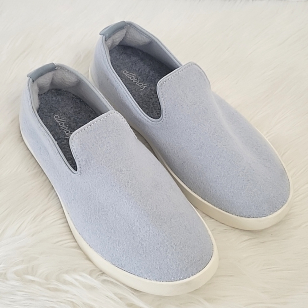 Allbirds wool Loungers slip on loafers light blue women's size WL/W8